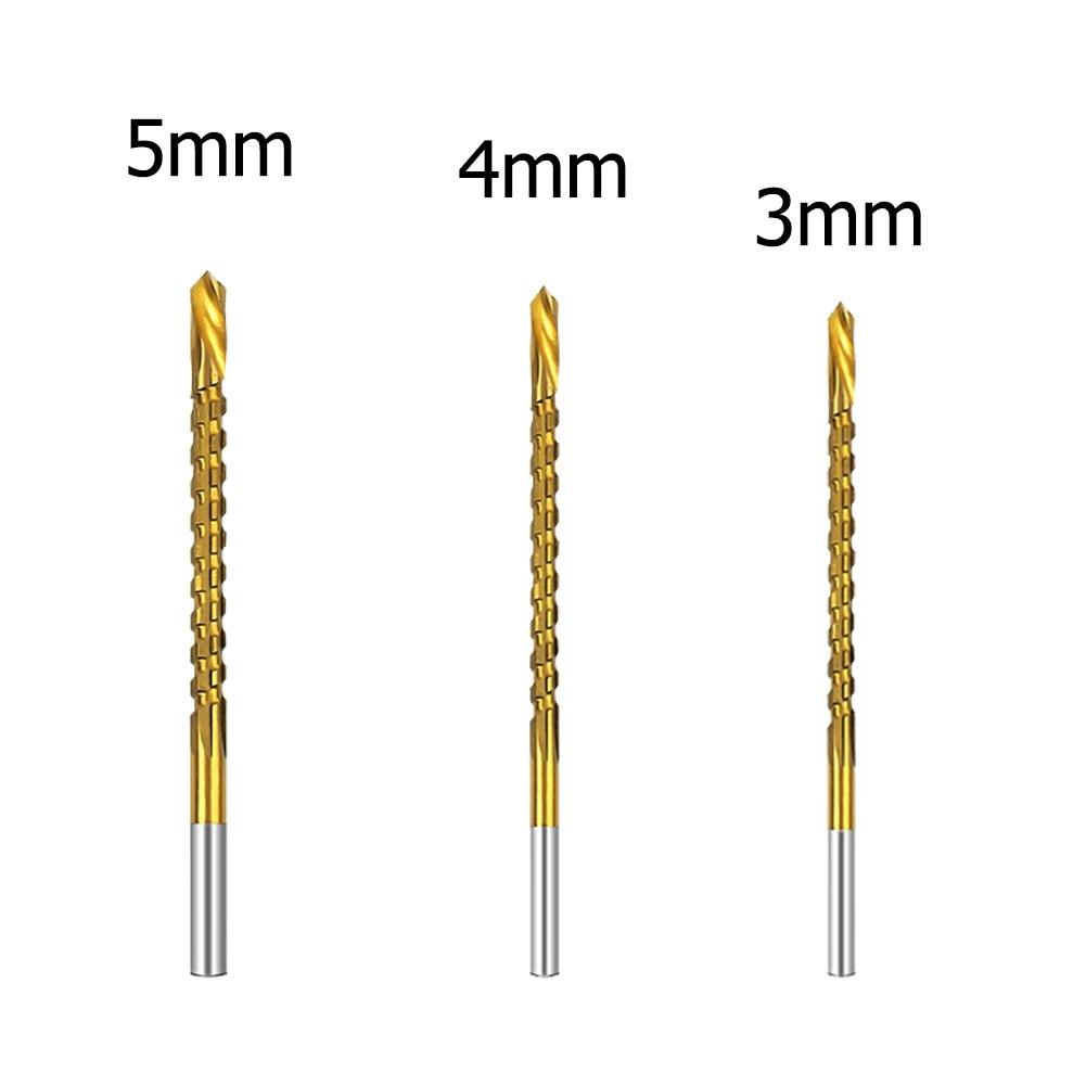3-8mm Titan Beschichtet Hss Bohrer Set Aluminium Platte High-Speed Stahl