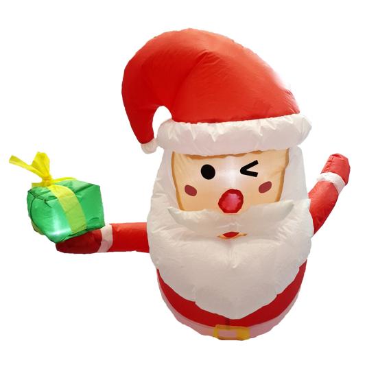 

Christmas Inflatable Santa Claus Outdoor Decoration Large Lighted Blow Up Santa with Built-in LED Light for Front Back Yard Garden Lawn Outside Decor C