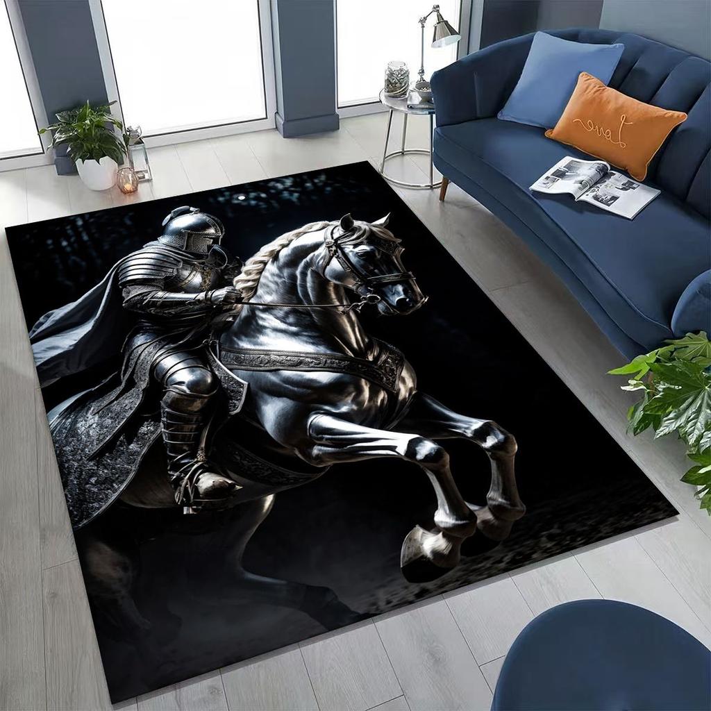 Templar Blood Knight Honor Holy Crusader Cartoon Rug for Bedroom Living Room Sofa Home Doormat Decor,Kid Play Non-slip Floor Mat