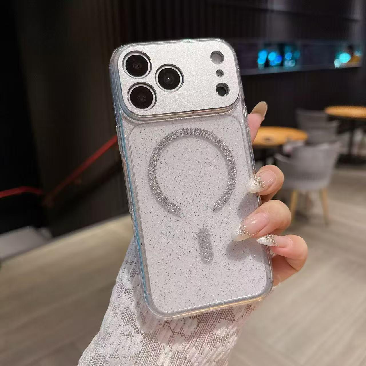 

Porey Glitter Magnetic Case for iPhone 17 Pro/Max and 16 Pro/Max 17 Pro Max