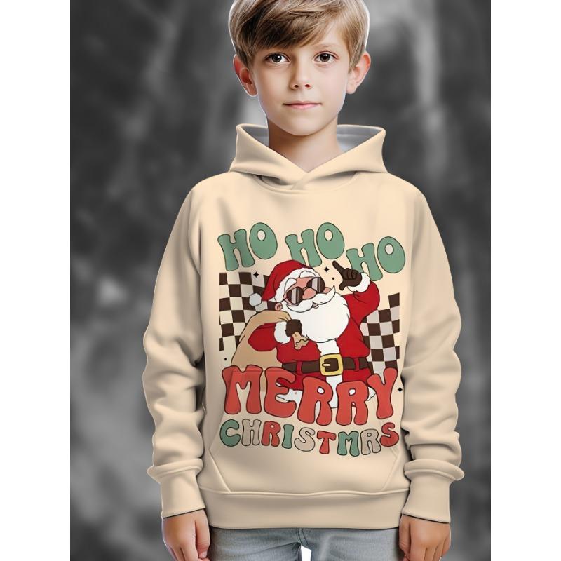 

Детская одежда Толстовки с длинным рукавом с 3D-принтом Санта-Клауса Детская весенне-осенняя одежда Стильная одежда для рождественской вечеринки для девочек Топ 160