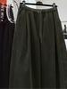 Women's Wide-Leg Corduroy Pants - Elastic Waist, Velvet-Lined, Casual Straight Cut for Autumn/Winter.
