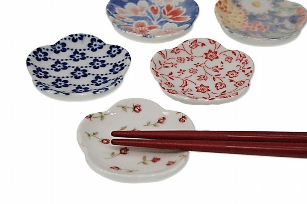 Style Small Flower Chopstick Made in Set of 5 Floral Mino ACS WEB SHOP Yu-Rakui Rests, Japan, 5, Designs, Ware, #3