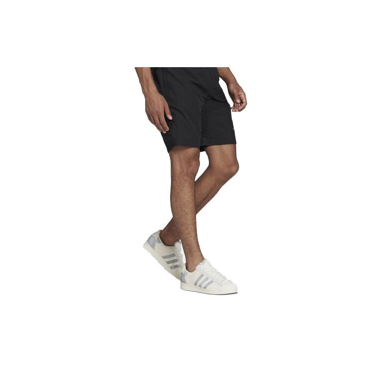 adidas Originals Trefoil Einfarbig Baumwolle Atmungsaktive Sportshorts Herren Unterteile Schwarz HF4767