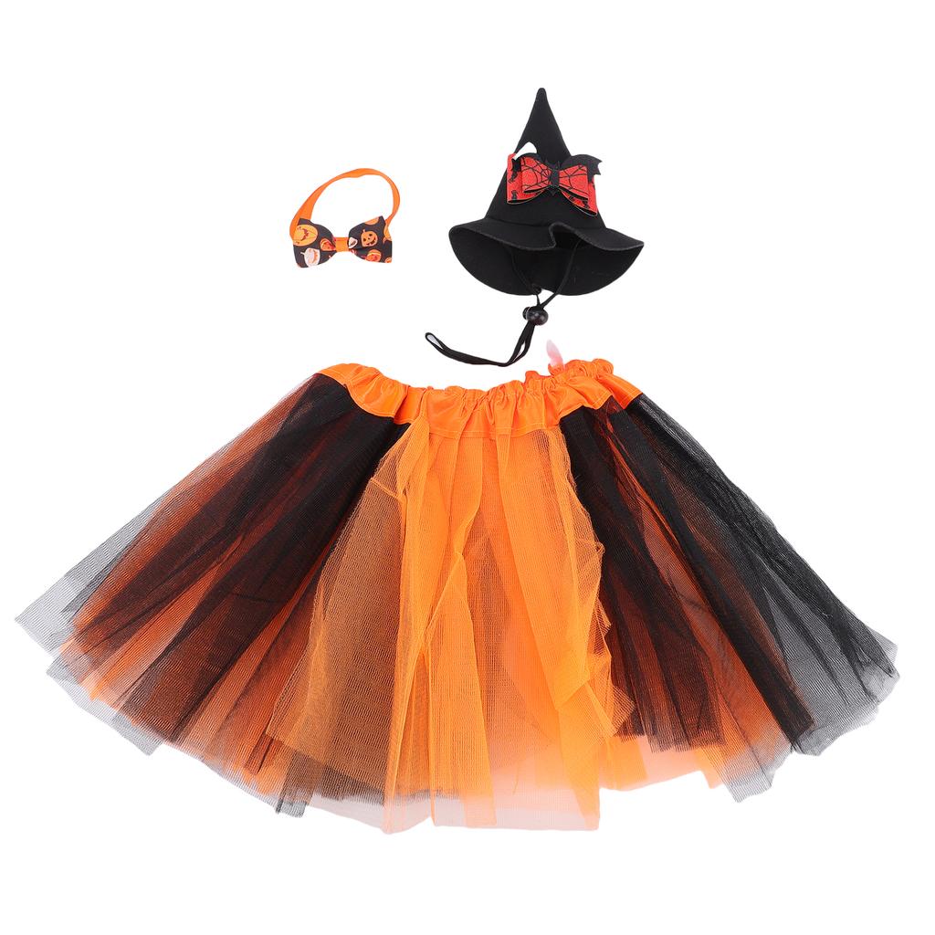 Spooky Fall Goose Outfit Orange Lawn Porch Goose Cloths for 23 Inches Outdoor Patio Yard Art Decoration Ghost Pumpkin