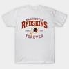 Men Black Print T-shirt Washington Redskins 1937 Forever No-Cut Transfer Paper Print Cotton Tshirt