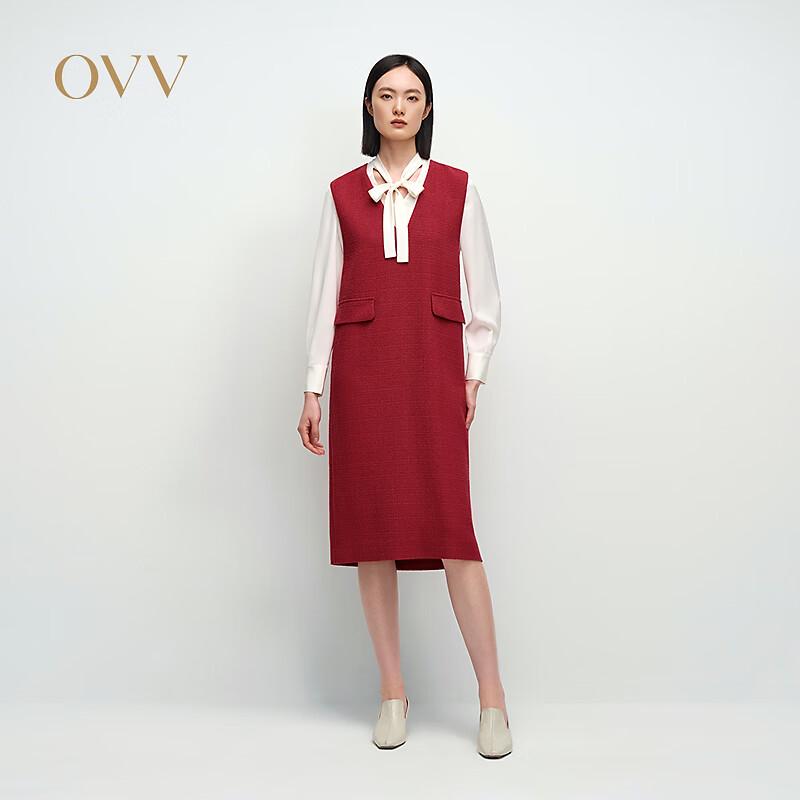 OVV Women s Tweed V-Neck Vest Dress L