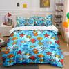 Ocean-Themed Pattern Decor Set Exquisite Three-Piece Bedding Set Gift For Kids And Adults