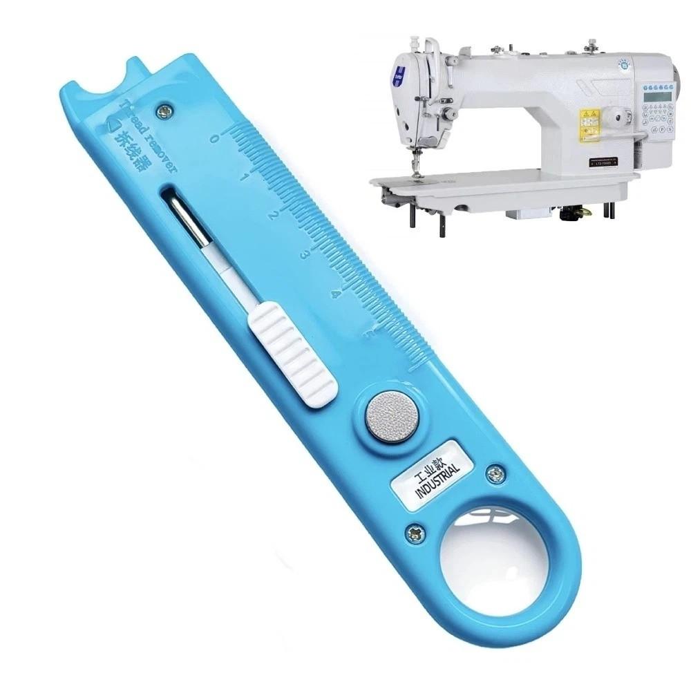 Built-In Ruler Needle Threader 4 in 1 Quick Threading Tool Automatic Threader for Elderly