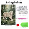 DIY Pearl Diamond Art Painting kits for Adult and Beginners, Majestic White Tiger Sparkling Painting Craft Home Wall Decor handmade Gift