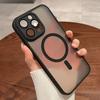 Translucent Original Case For iPhone 15 16 14 13 11 12 Pro Max For Magsafe Magnetic Wireless Charge Lens Protector Matte Cover