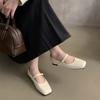 2026 Spring New Women Mary Jane Shoes Fashion Square Toe Shallow Slip on Ladies Flat Shoes Soft Sole Outdoor Dress Ballerina
