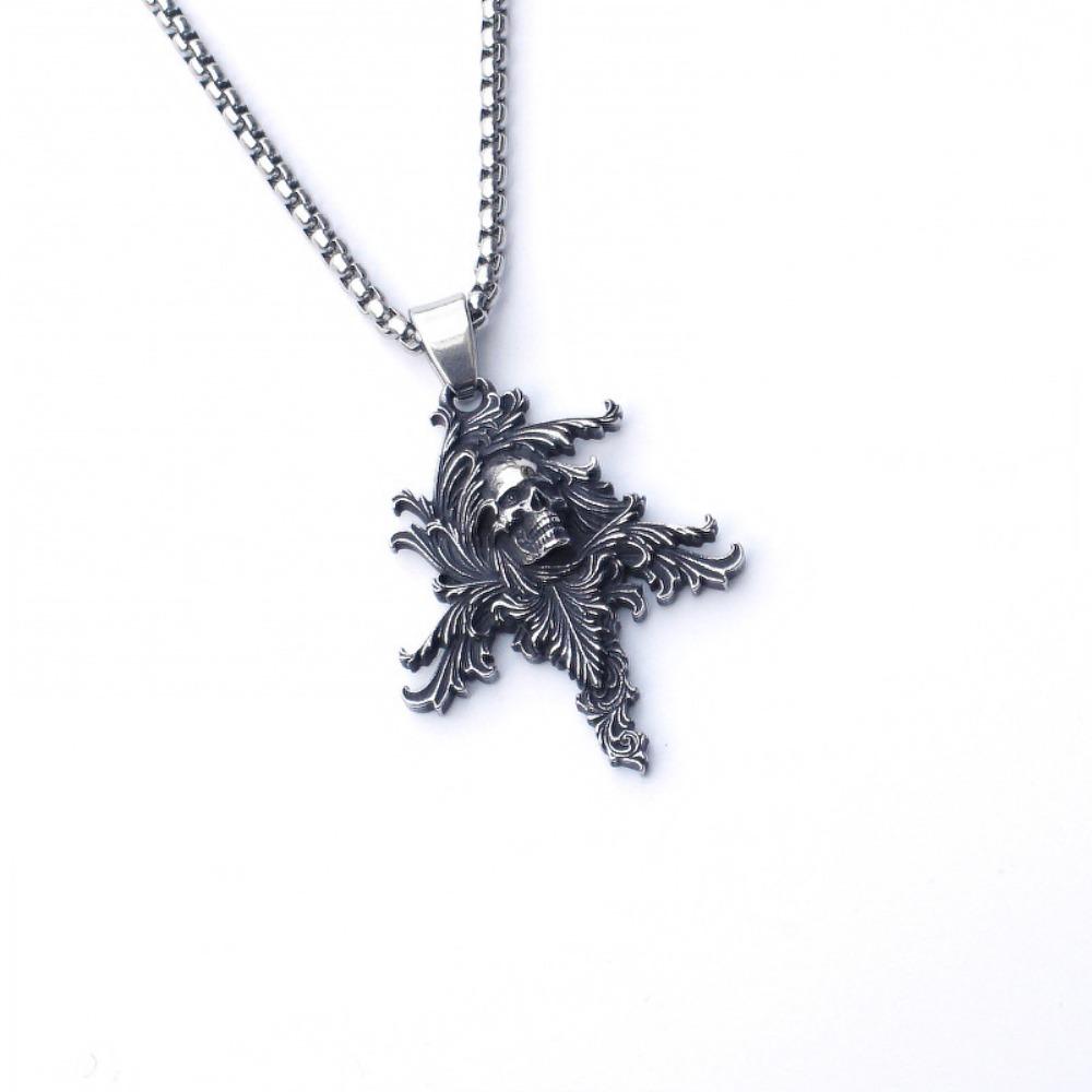 Pandantiv Unic Craniu de Animal din Oțel Titanic Colier Punk Stil Gothic Bijuterii Unisex