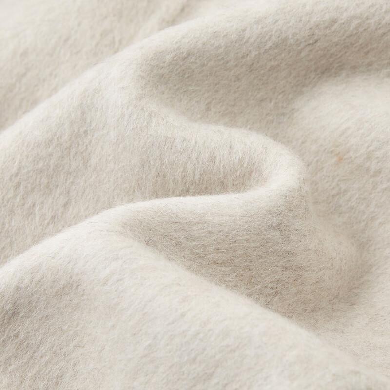 Demana Leichter Luxus Merinowolle Color-Block Spitzes Revers Kurzer Mantel