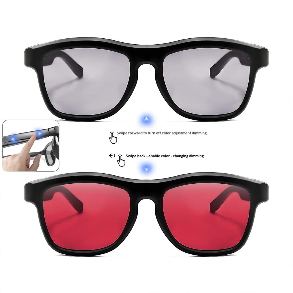 AI Smart Glasses HD Camera Sports Touch Call 3D Music Playback Real Time Translation Wireless Bluetooth Calling Smart Glasses with Translator Unisex