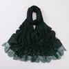 Eyelash Lace Chiffon Scarf With Beads For African Women