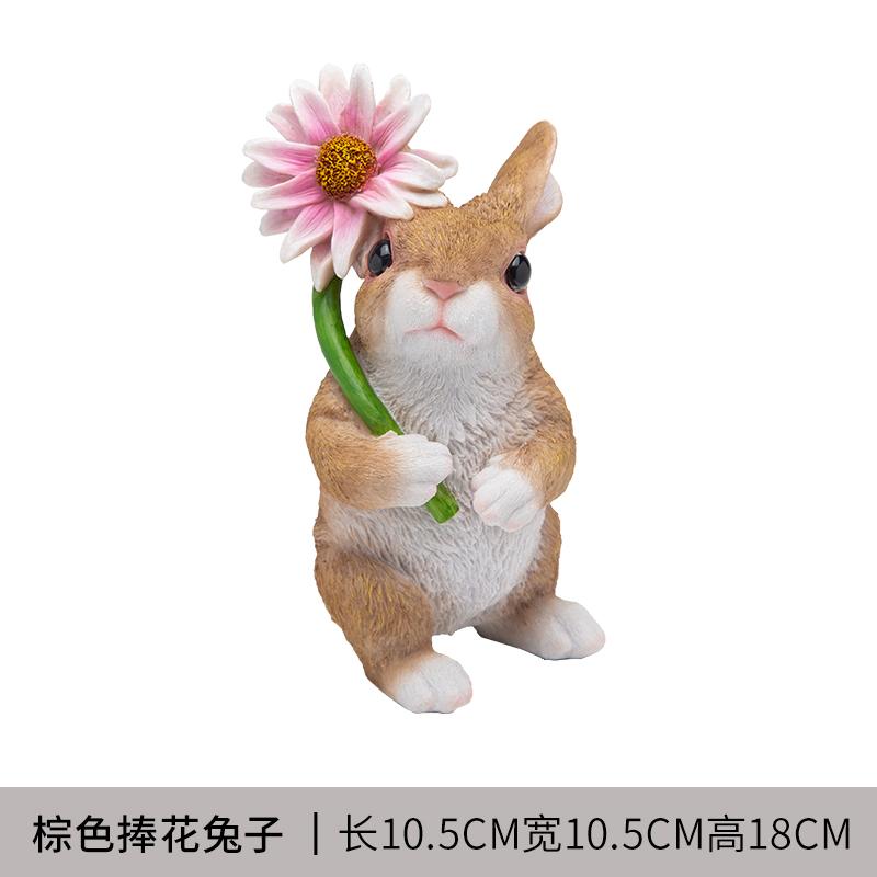 Милый букет Статуя кошки Творческое моделирование Животное Украшение Детская комната Настольное украшение Домашнее украшение из смолы