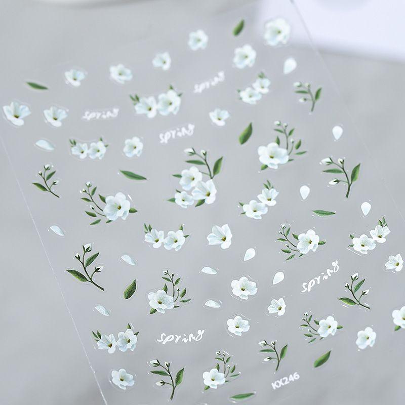 

Early Summer Flower Pure Jade Women s Fairy Nail Sticker TS ferro-kx246 fairy Jade White Flower