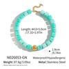 Bohemian Jewelry Set Geometric Colorful Natural Stone Beaded Necklace Bracelet Stainless Steel Bead Bracelet Necklace