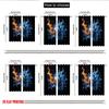 Flat Printing Curtain Fire Water Soccer Ball Digital Printed Polyester Drapes Festive Holiday Use Door Wall Yard All Curtains Set Of 2 Made