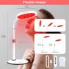 Rotlichttherapie mit Basis, 140 LEDs Rotlichtlampe mit Timer, 660nm Tiefrotes Licht mit Schwanenhals für Gesicht, Schulter, Nacken