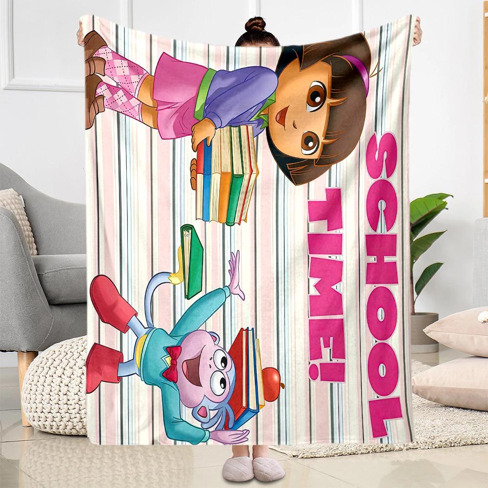 Dora Explorer Blanket Soft & Cozy Great for Couch Picnics Livingroom for All Occasions Stylish Decor Ideal Gift For Birthday Valentine'S Day