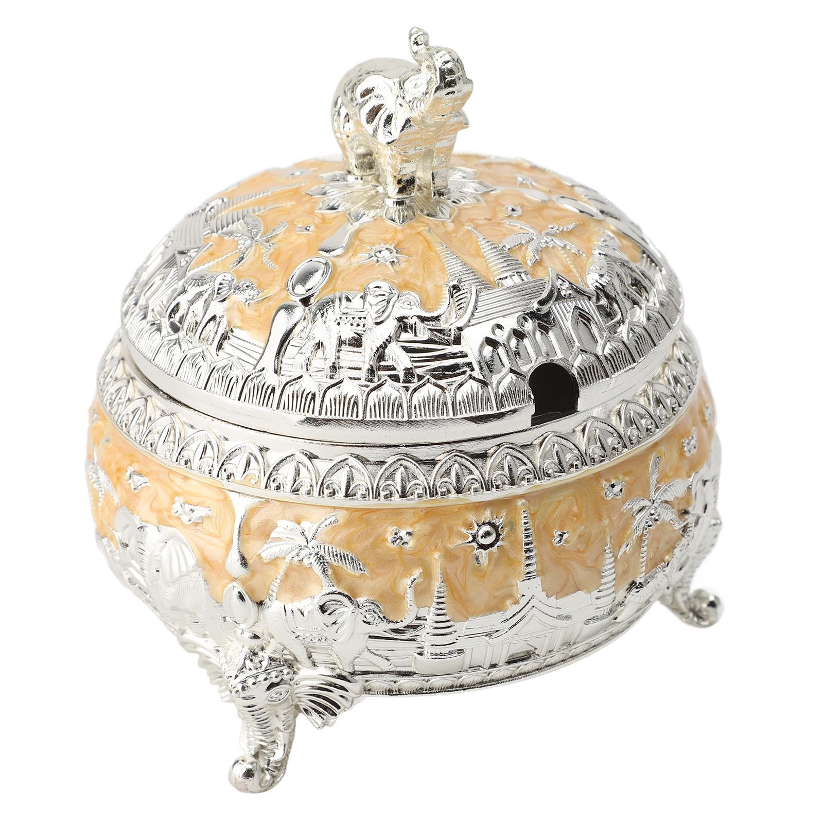 

Sugar Pot Colorful Exquisite Decorative Zinc Alloy Glass Sugar Bowl with Lid and Spoon for Kitchen Table