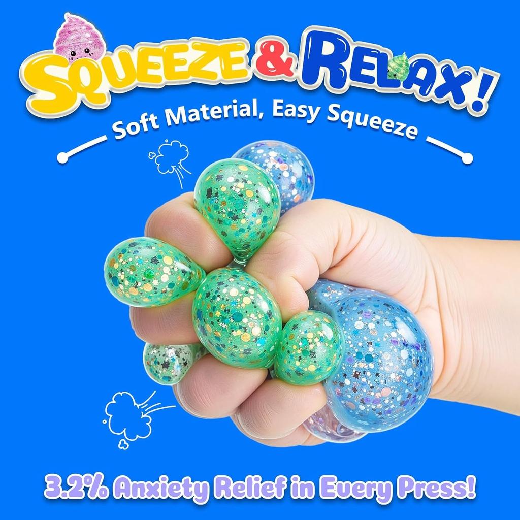 Neuheit Squishy Kackhaufen Stressball Squishies Spielzeug Glitzer Lustig Dehnbar Quetschen Fidget Spielzeug für Kinder Erwachsene Aprilscherz Streich Geschenk