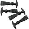 4pcs Practical T Grip Rubber Fasteners Set for Vehicle Engine Covers Toolbox Security Portable Sturdy Elastic Clamps