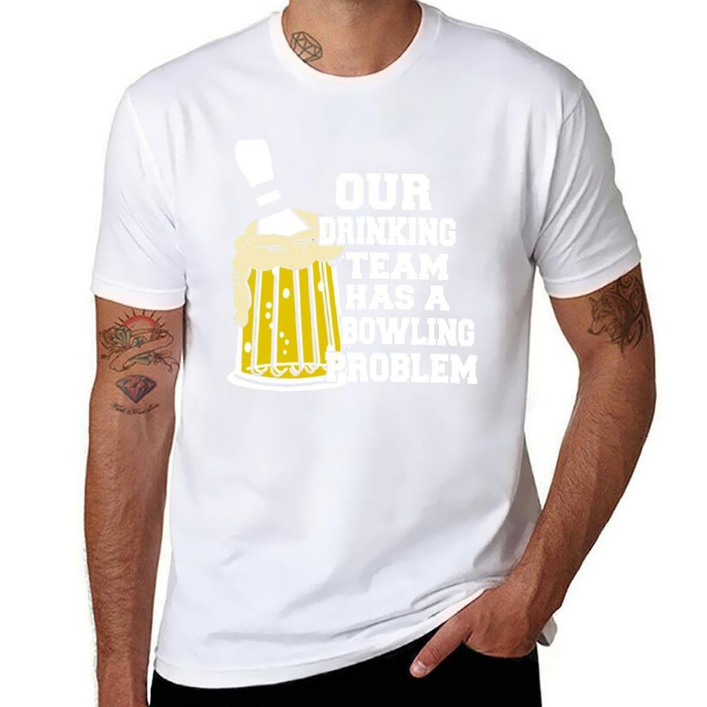Funny Bowling Team Tshirt Plus Size Workout Short Sleeve Top Tshirt