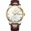 OLEVS Men's Watch, Stylish Ultra-Thin Leather Strap, Quartz Movement, Analog, Date Display, for Men