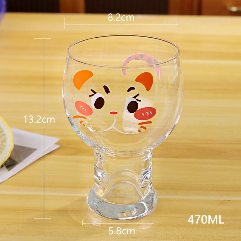 YOLCO Cartoon Tiger Glass Cups (Set of 3)