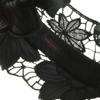 VINGTAINE Spitze Leder Blume Stirnband Kopfschmuck Schwarz HK-41