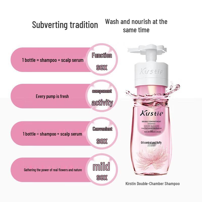 Kustie Dual-Chamber Shampoo & Conditioner Set