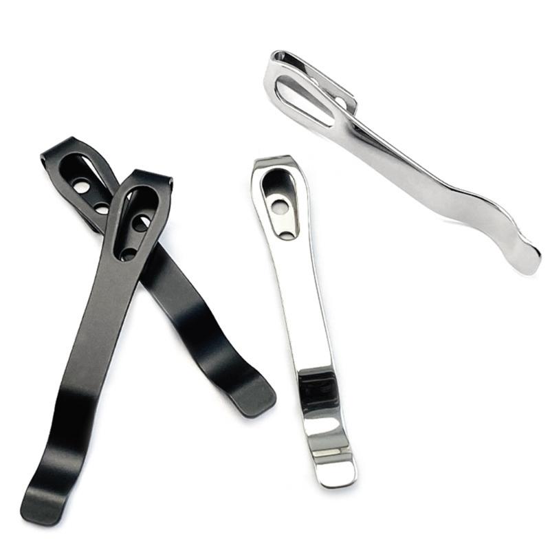 Reinforced Stainless Steel Pocket Clip Heavy Duty Metal Fastener Attachment for Tacticals Pants Tool Work Accessories