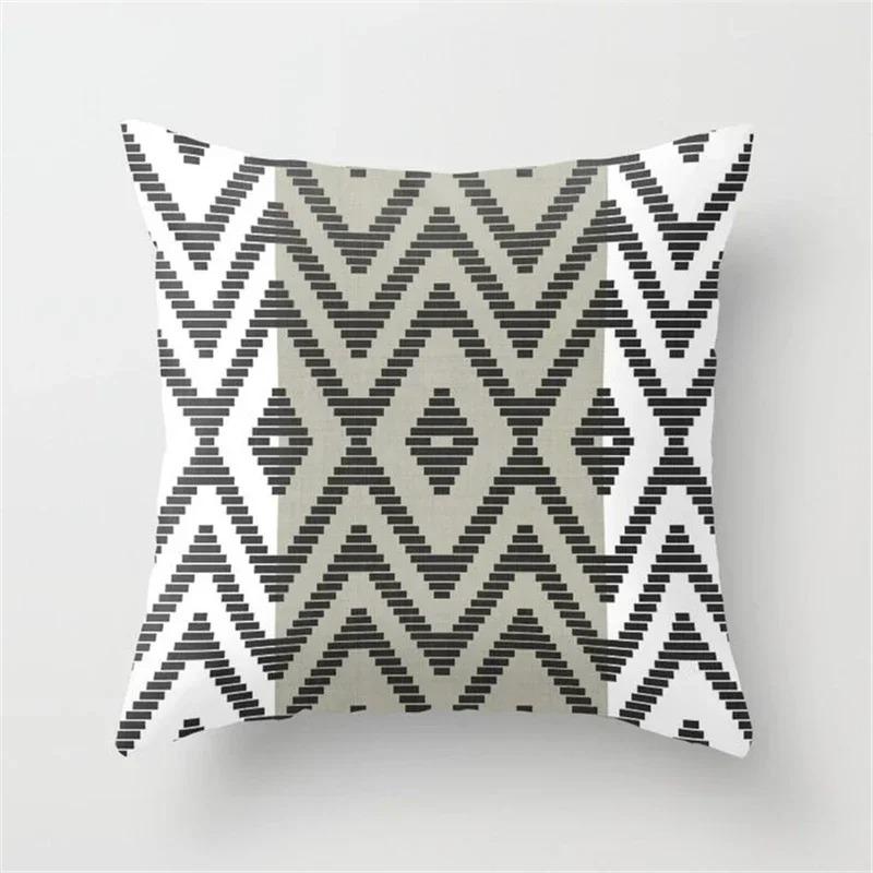 Nordische graue geometrische Kissenhülle moderne Mode Wohnzimmer Sofa Schlafzimmer Kissenbezug