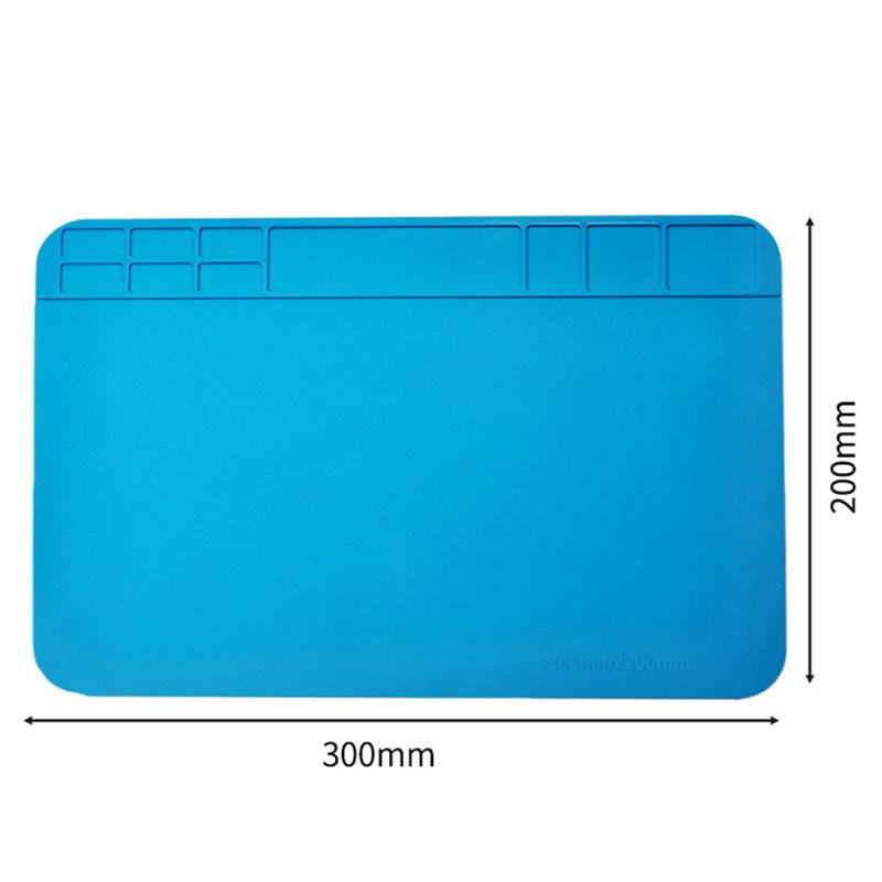 Magnetic Silicone Soldering Mat Heat Insulation Anti-Scratch Work Pad for DIY Phone Circuit Board Repair Use