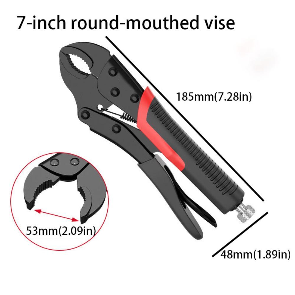 

Curved Jaw Multifunctional Pliers Round Mouth Universal Pliers Industrial Use 7inch Style A