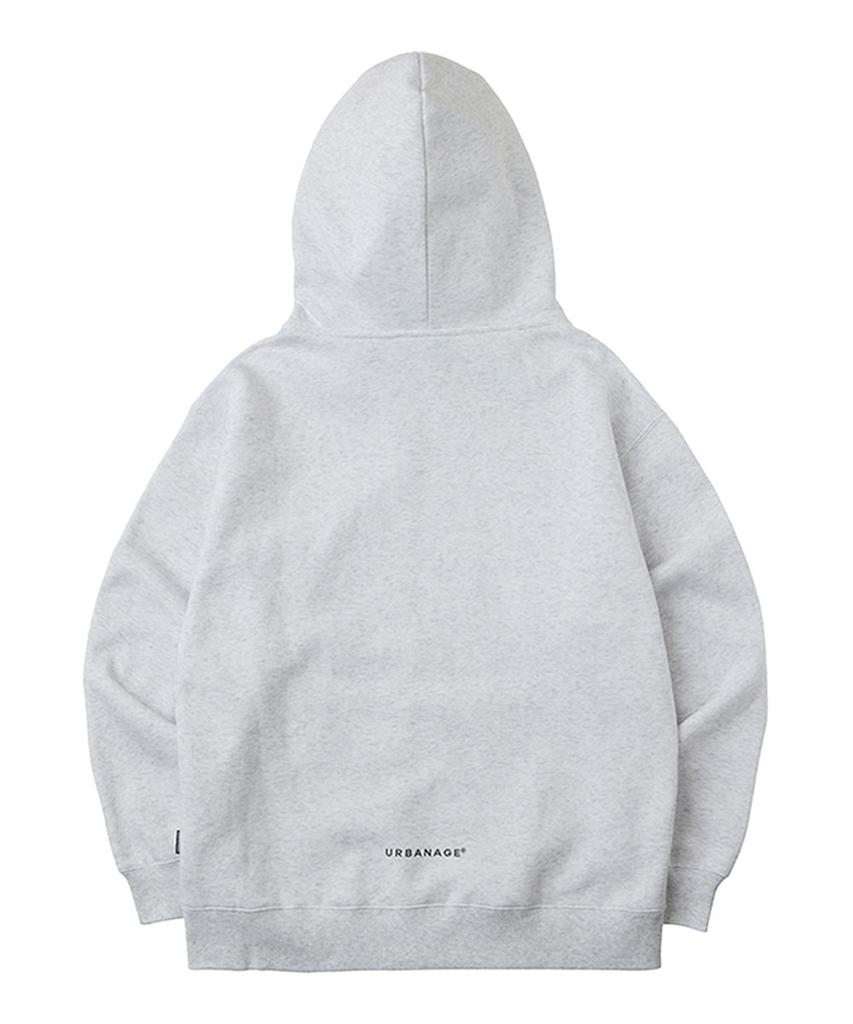 Urbanage Daily Standard Zip-Up Hoodie White Melange
