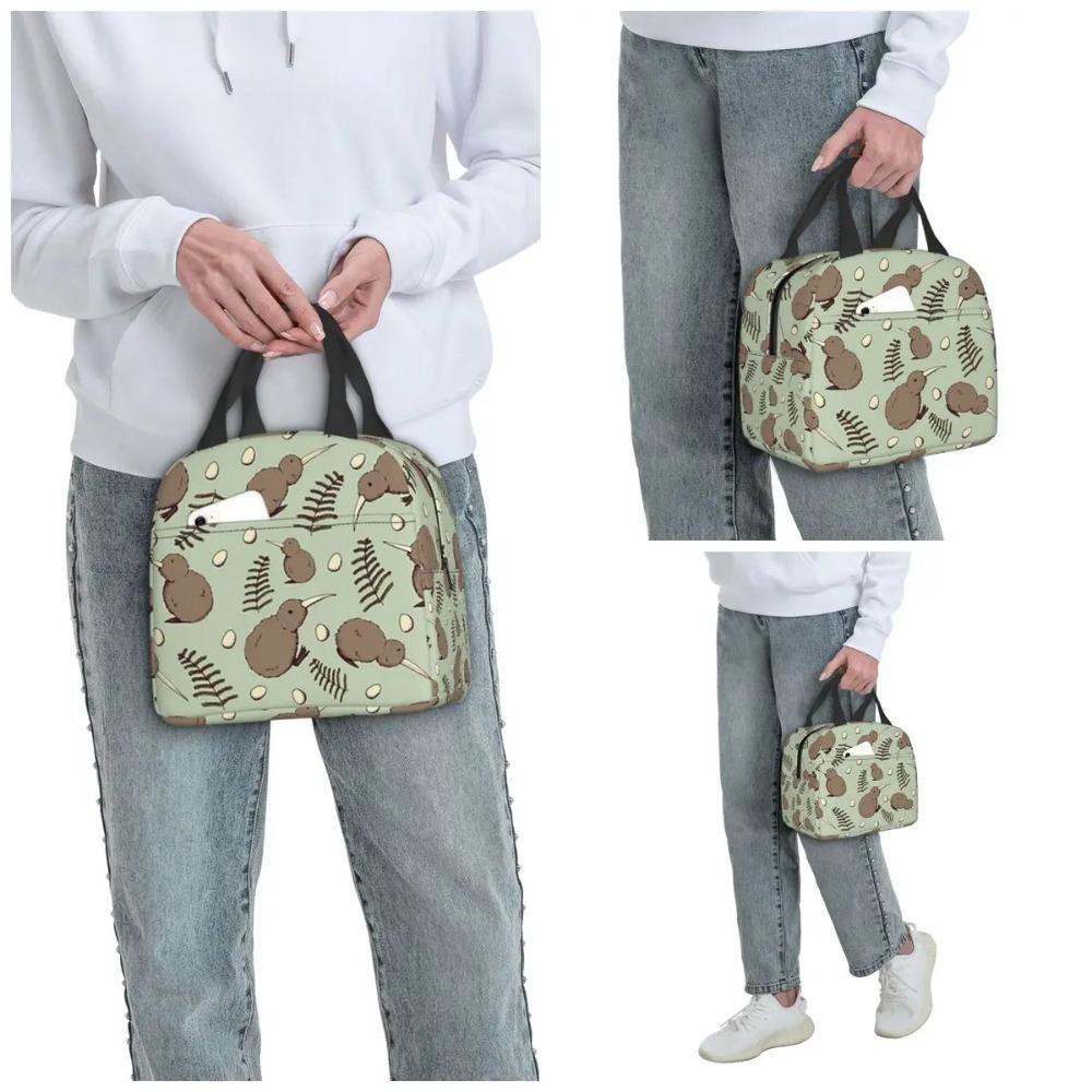 Kiwi Bird Insulated Lunch Bag for Women Office Cooler Thermal Food Box Tote Portable Lunch Boxes Container