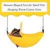 Djurdesign Husdjur Banan Hamster Råtta Hängmatta Bur Hus Bo Hamster Varmt Hus Litet Husdjur Hängmatta