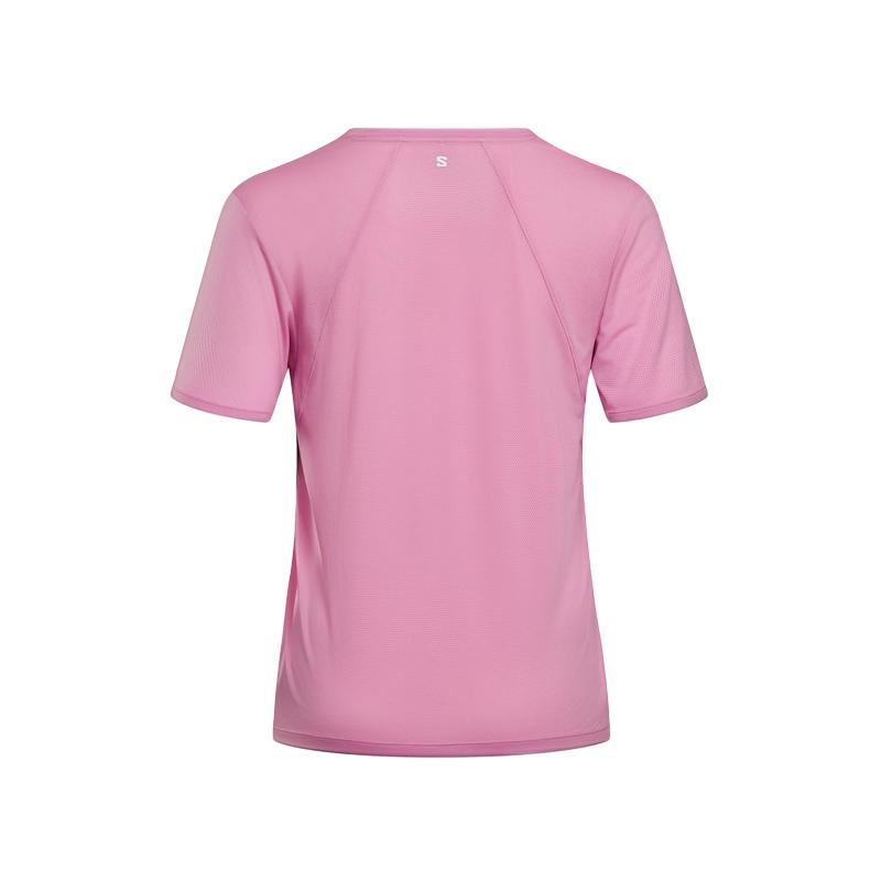 SALOMON Shkout Core Comfortable Soft Letter Breathable Short Sleeve T-Shirt Women Tops C26585