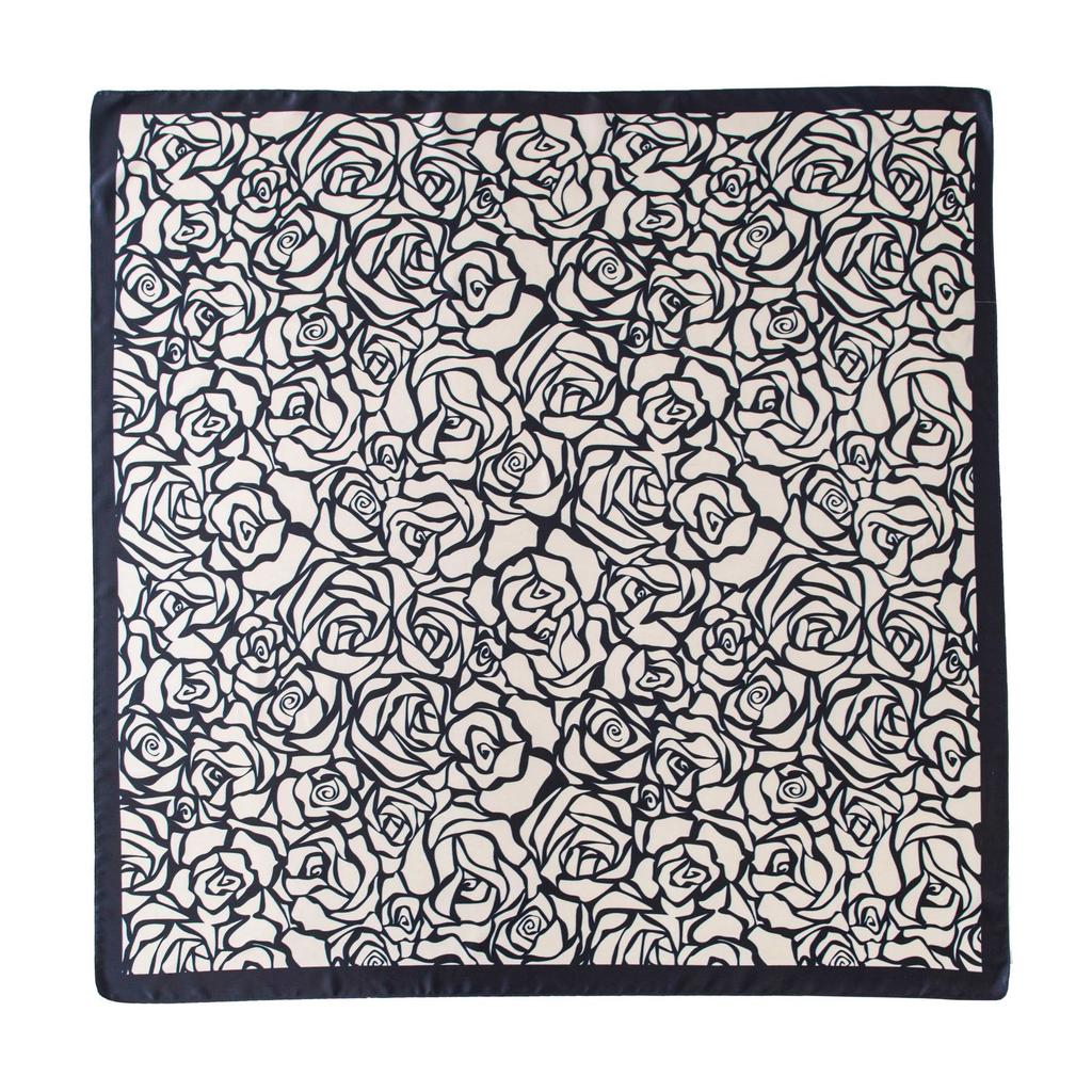 90 * 90CM Temperament Simulationsseidenschal Frühling passendes Hemd bedruckter Schal kleiner quadratischer Schal Damen