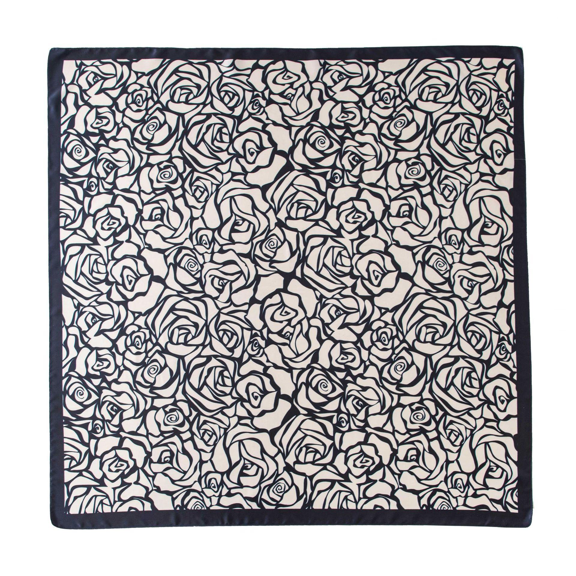

90 * 90CM temperament simulation silk scarf spring matching shirt printed scarf small square scarf women 90*90cm