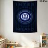 Inter Milan Logo Wallpaper Threepiece Set 1 Duvet Cover 2 Pillowcase Without Core Soft And Comfortable Bedding Set Christmas Birthday Gift