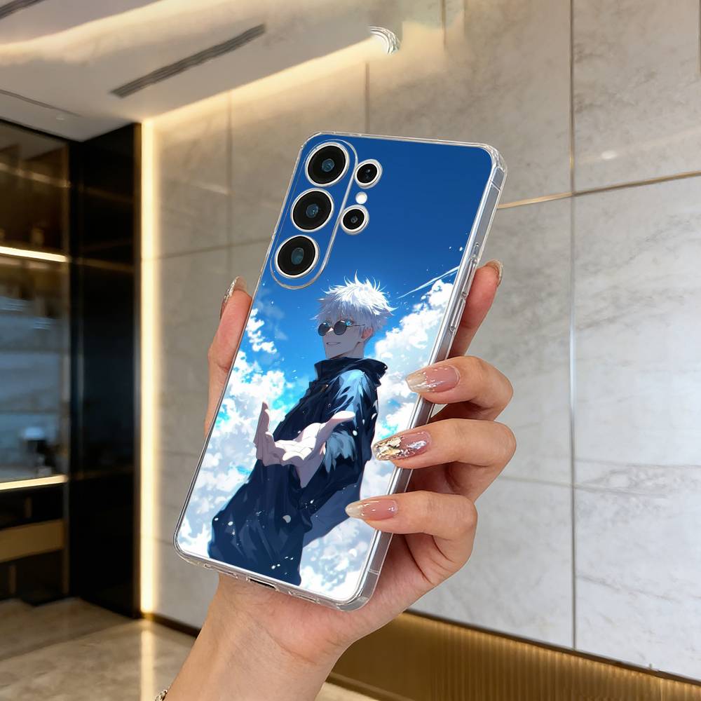 Favorite Anime Characters-S-Satoru G-Gojo Clear Soft Silicone Phone Case forSamsung S25, S24, S21, S22, S23, S30, Ultra,  Plus