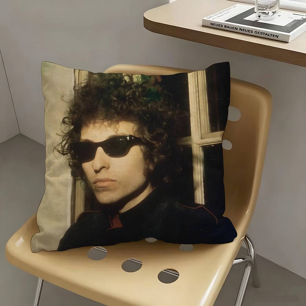 1pc Singer B-ob D-ylan Pillow Case Fashion Square Pillowcase Bedroom Sofa Room Ins Decoration Leisure