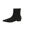Inner height-increasing suede pointed short boots for women 2025 autumn and winter new women's boots Korean version thin boots fashion boots for women
