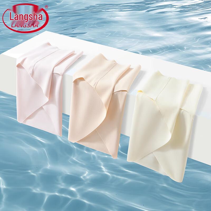 

Langs Женские бесшовные трусы из ледяного шелка - 4 шт. L (100-120 jin)