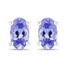 925 Sterling Silver Natural Tanzanite Stud Earrings Oval 5x3mm AAA+ Handmade Fine Jewelry Gift for Her